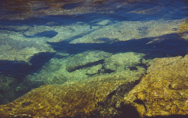 Όμορφη Θέα Των Καθαρών Νερών Της Γαλαζοπράσινης Λιμνοθάλασσας Της Καραϊβικής — Φωτογραφία Αρχείου