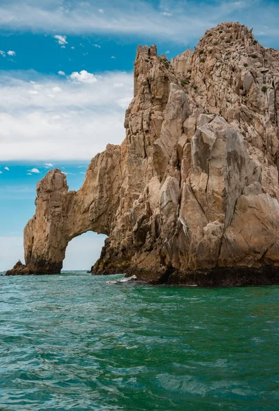 Schöne Weitwinkelaufnahme Des Berühmten Bogens Los Cabos San Lucas Mexiko — Stockfoto