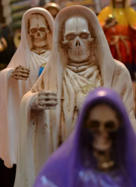 Nuestra Señora Santa Muerteafiliación Amplia Variedad Poderes Incluyendo Amor Prosperidad —  Fotos de Stock