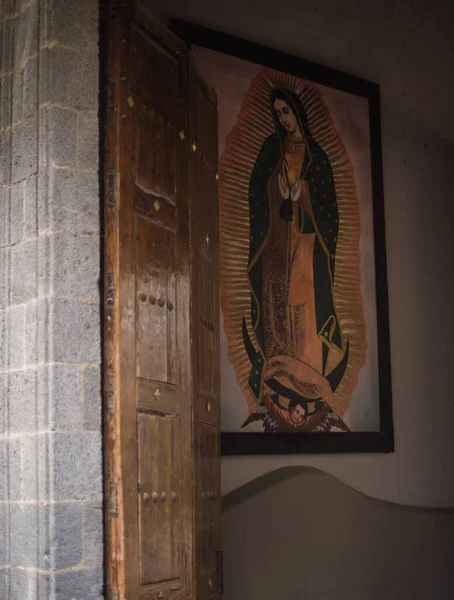 Nossa Senhora Guadalupe Também Conhecida Como Virgem Guadalupe Imagem Interior — Fotografia de Stock