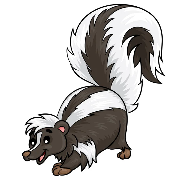 Skunk mignon dessin animé — Image vectorielle