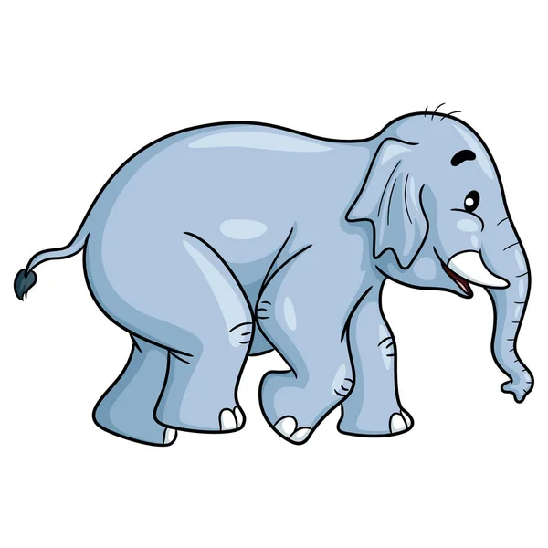 Elefante lindo dibujos animados — Vector de stock