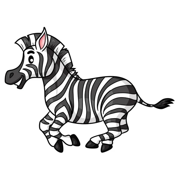 Roztomilý kreslený Zebra — Stockový vektor