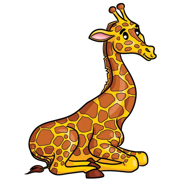 Giraffe Cute Cartoon — Stock Vector