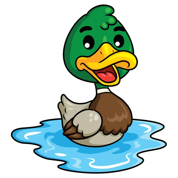 Ente süß Karikatur — Stockvektor