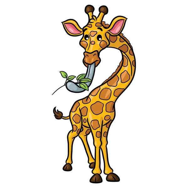 Giraffe Cartoon niedlich — Stockvektor
