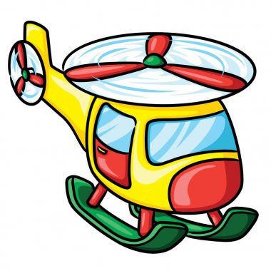 Helicopter Cute Cartoon clipart