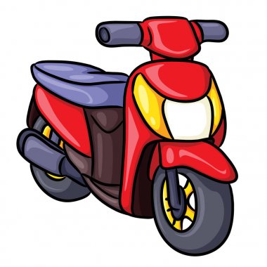 Motorcycle Cute Cartoon clipart