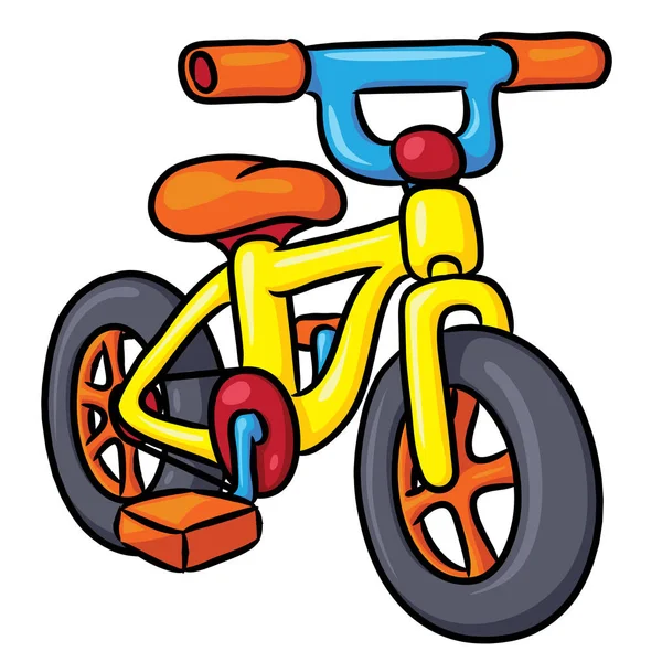 Kerékpár aranyos rajzfilm — Stock Vector