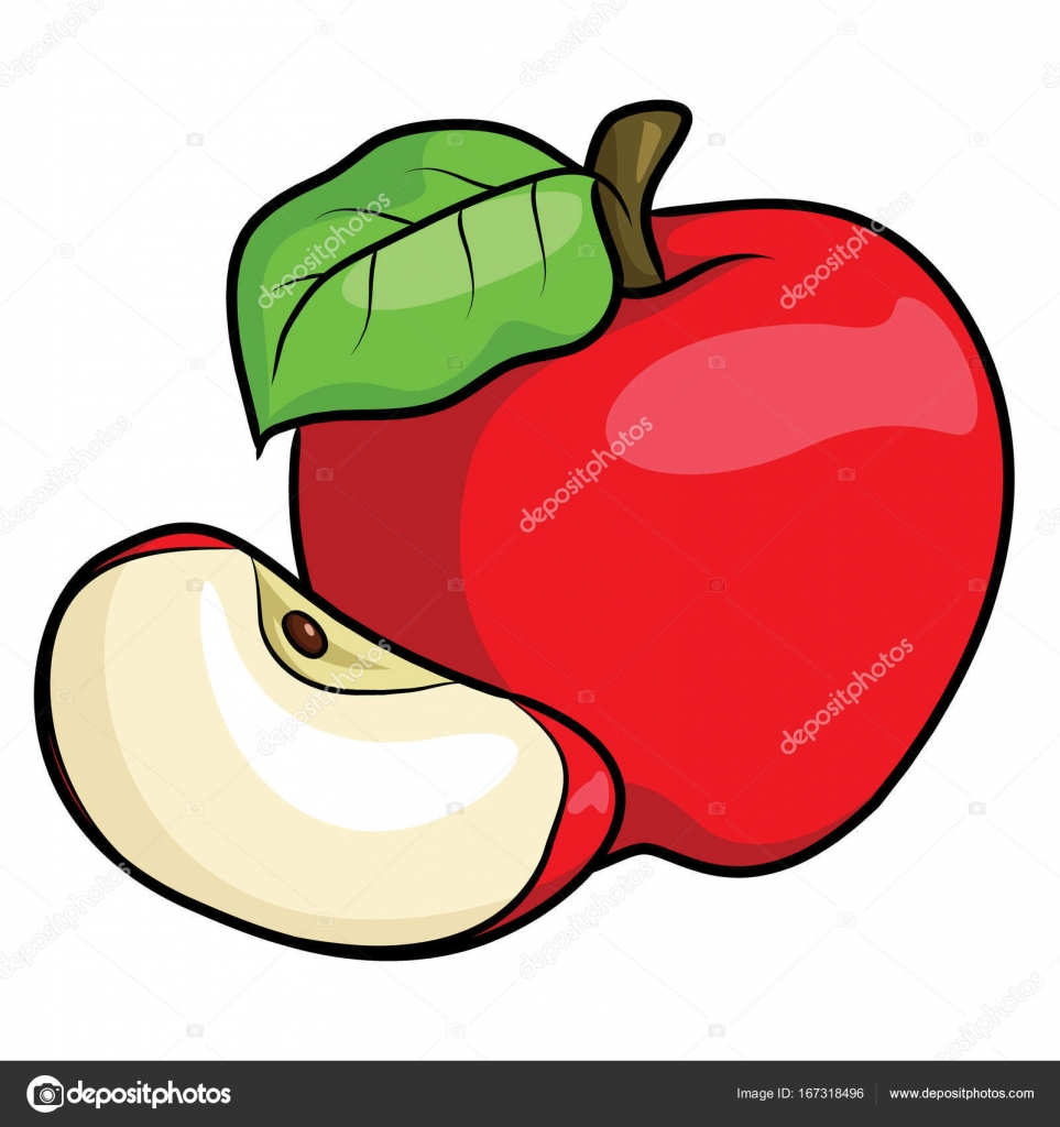 Apple Cute Cartoon — Stock Vector © rubynurbaidi #167318496