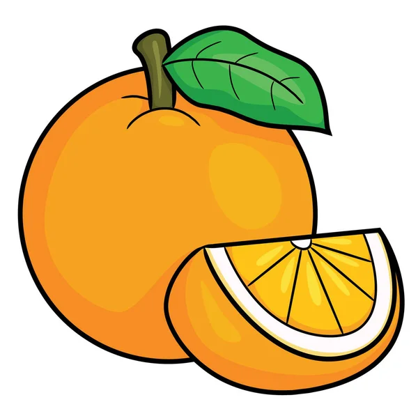 Desenhos animados bonitos laranja — Vetor de Stock