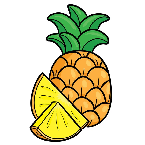 Ananas Cute Cartoon — Stockvector
