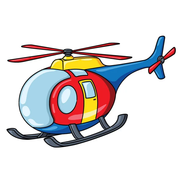 かわいい漫画のヘリコプターのイラスト — ストックベクタ
