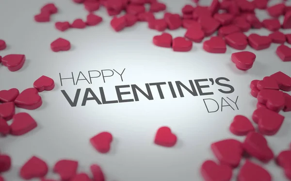 Feliz día de San Valentín Red Love Candy 3D Rendering — Foto de Stock