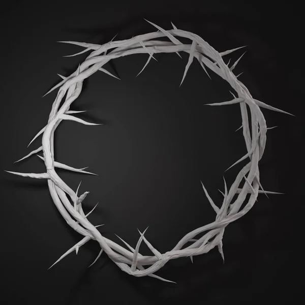 Dikenli taç 3d işleme merkezi yukarıda boş alan karanlık 