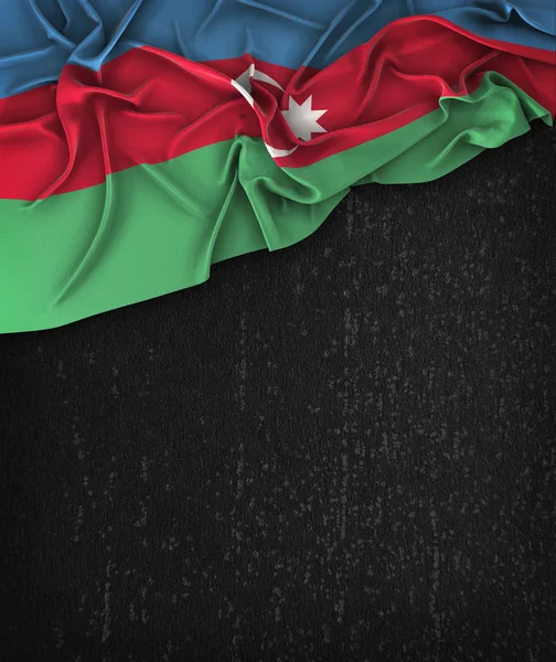 Azerbeidzjan vlag Vintage op een Grunge Black schoolbord met ruimte — Stockfoto