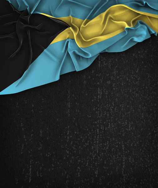 The Bahamas Flag Vintage on a Grunge Black Chalkboard With Space — Stock Photo, Image