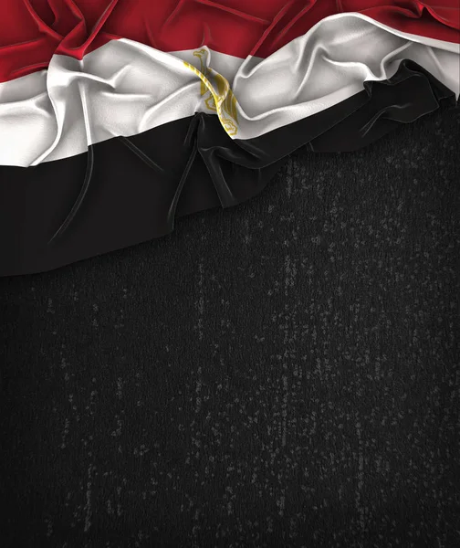 Egypte vlag Vintage op een Grunge Black schoolbord met ruimte voor T — Stockfoto