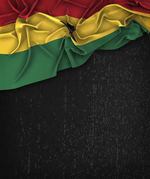 Ghana Flag Vintage on a Grunge Black Chalkboard With Space For T — Stock Photo, Image