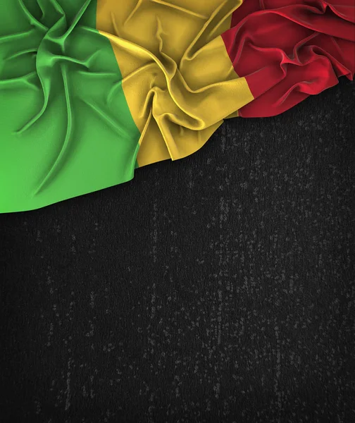 Mali Flag Vintage on a Grunge Black Chalkboard With Space For Te — Stock Photo, Image