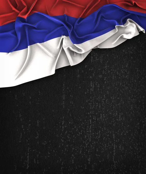 Republika Srpska Flag Vintage on a Grunge Black Chalkboard With — Stock Photo, Image