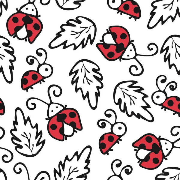 White red ladybird — Vector de stoc