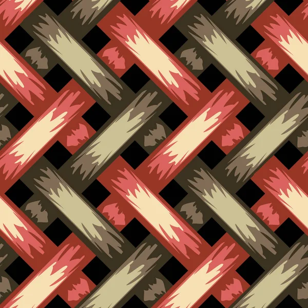 Motif Vectoriel Sans Couture Tressant Texture Avec Des Couleurs Rouges — Image vectorielle