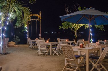 Gili Trawangan. Plaj restoranı