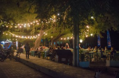 Gili Trawangan. Plaj restoranı