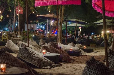 Gili Trawangan. Plaj restoranı