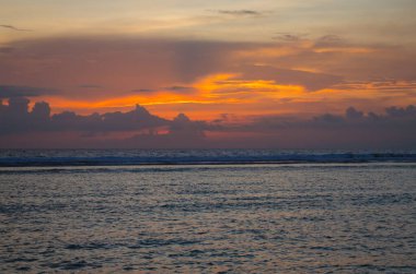 Gili Trawangan. Endonezya 'da Günbatımı