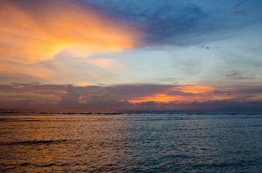 Gili Trawangan. Endonezya 'da Günbatımı