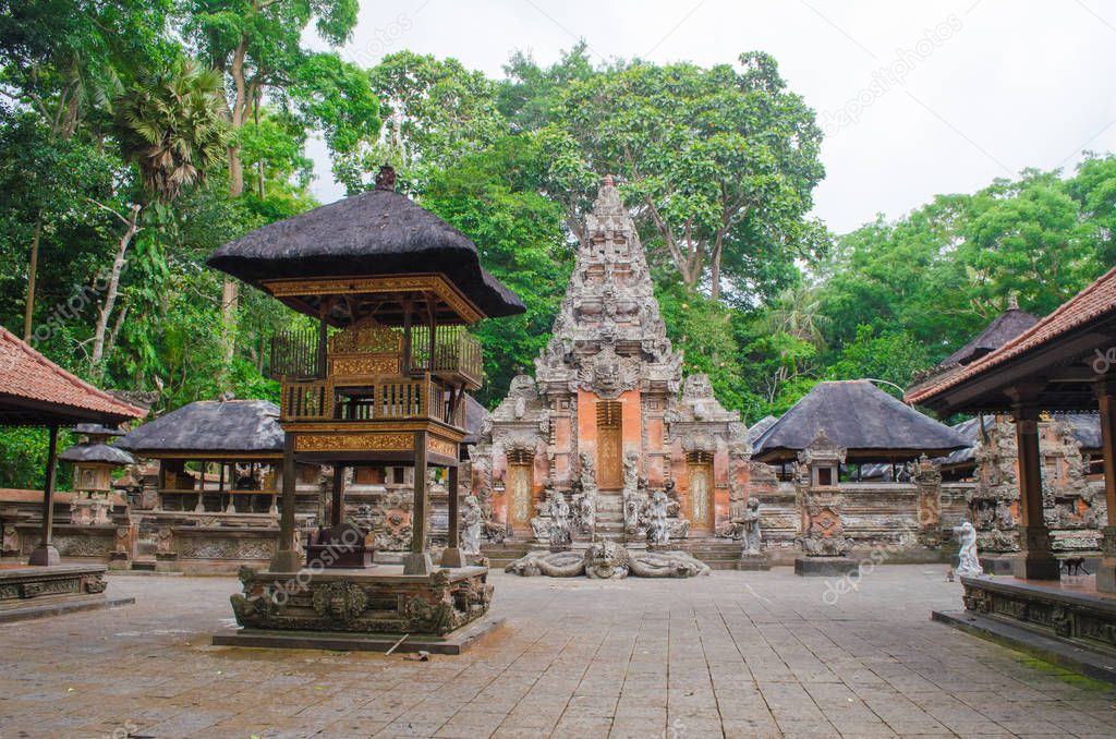 Temple in forest on the island of Bali