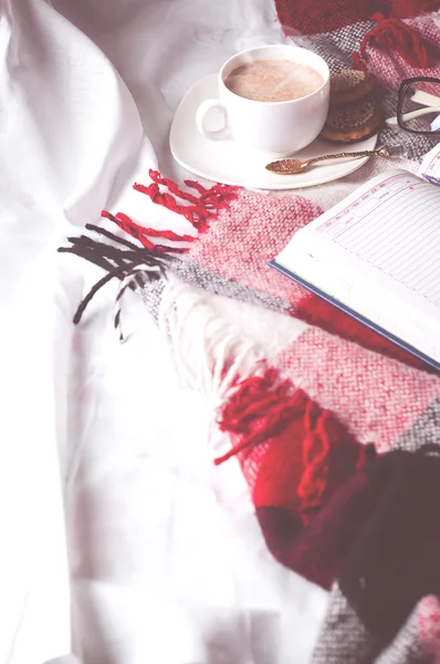 Tasse Kakao bleibt offen — Stockfoto