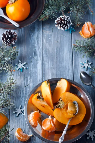 Čerstvé tomel ovoce a mandarinky — Stock fotografie