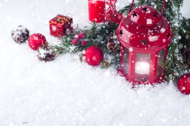 Christmas kırmızı fener