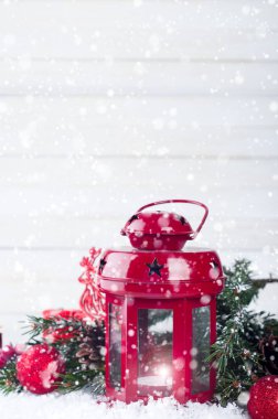 Christmas kırmızı fener