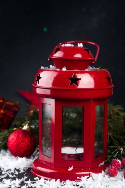 Christmas kırmızı fener