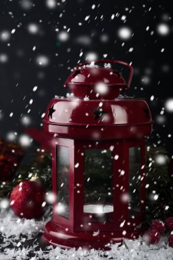 Christmas kırmızı fener