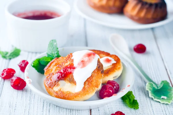 Quark-Pfannkuchen — Stockfoto