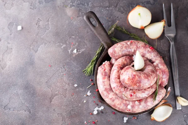 Cooking Italian sausage — Stock Photo, Image
