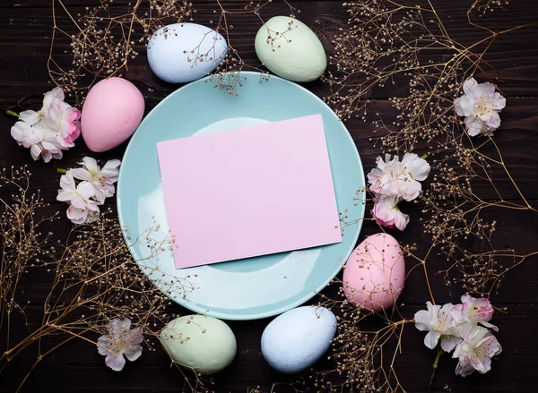 柔和的颜色复活节彩蛋 — 图库照片