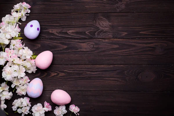 Frame met bloem en eieren — Stockfoto