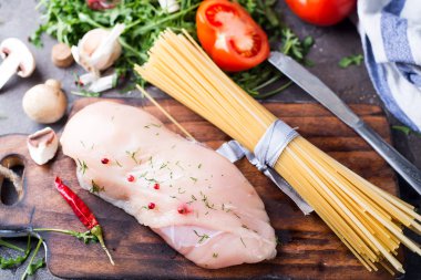 makarna için malzemeler