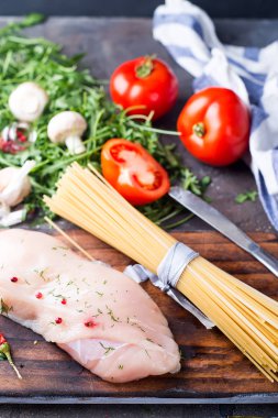 makarna için malzemeler