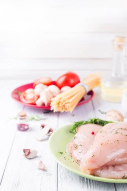 makarna için malzemeler