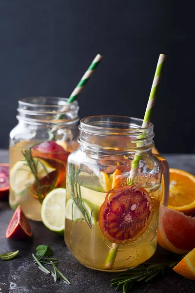 Orange lemonade on a jar — Stock Photo, Image