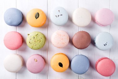 Fransız renkli macarons