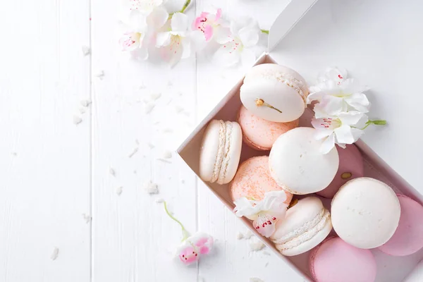 Macarons colorés français — Photo