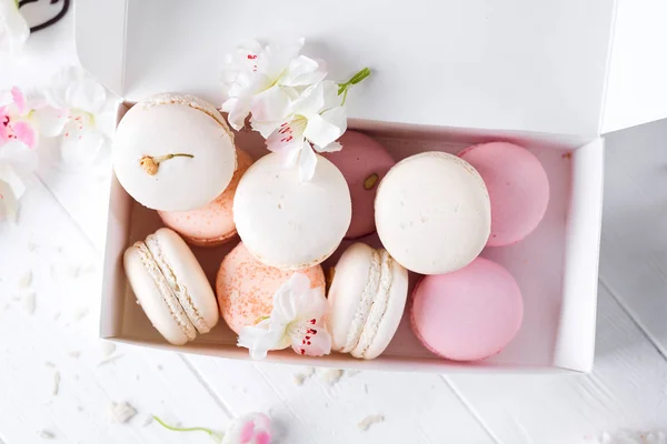 Macarons colorés français — Photo